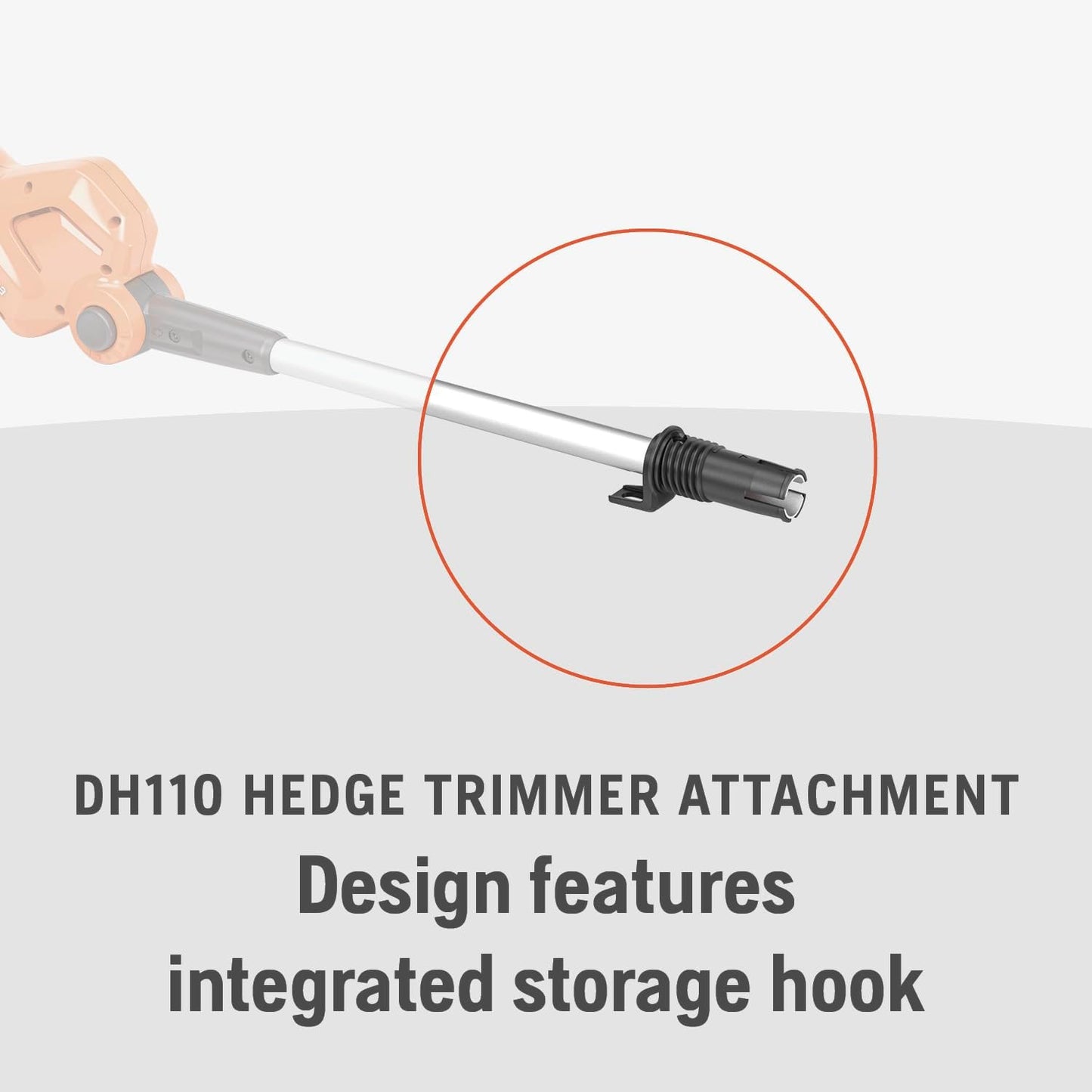 Husqvarna DH110 Hedge Trimmer Attachment, FLXi Compatible Cordless Hedge Trimmer Attachment, Hook and Harness Included for Easy Storage and Additional Support