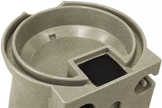 Rain Wizard Decorative Rain Barrel, 50 Gallon, with Brass Spigots (Sandstone)