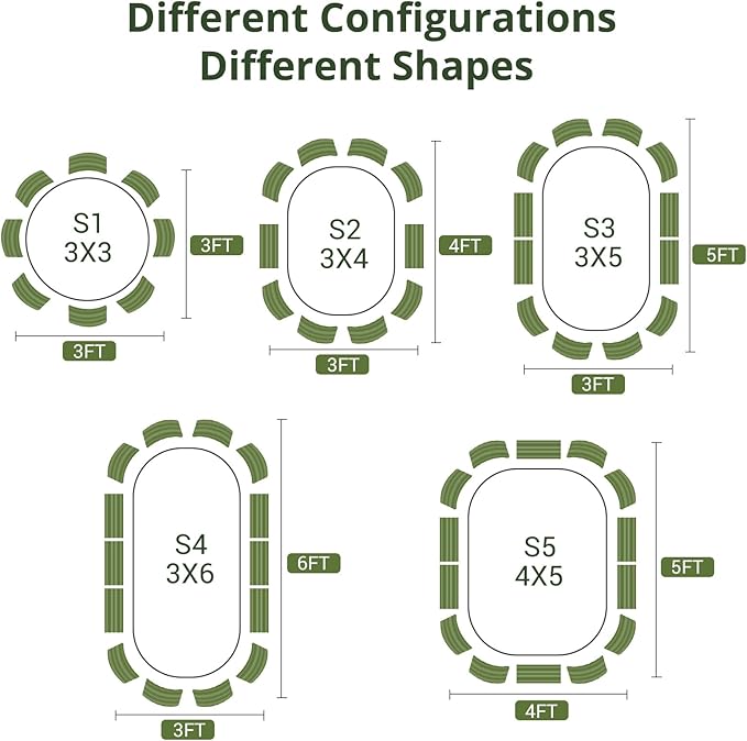 Raised Garden Bed Kit, 6x3x1 ft Galvanized Planter Box Outdoor with Safety Edging, Large Metal Raised Beds for Gardening Vegetables Flower Herb (Avocado Green)