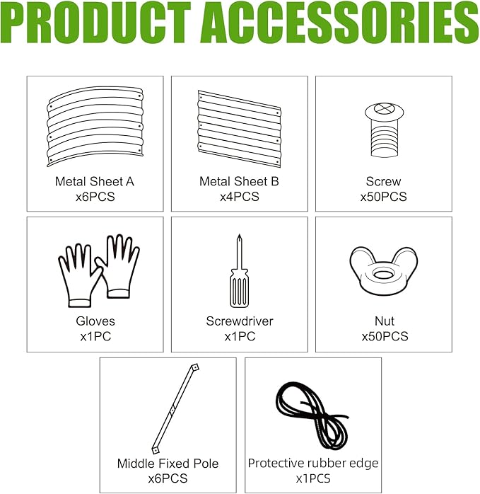 SnugNiture Galvanized Raised Garden Bed, 6x3x1.5ft Oval Metal Planter Box for Planting Outdoor Plants Vegetables