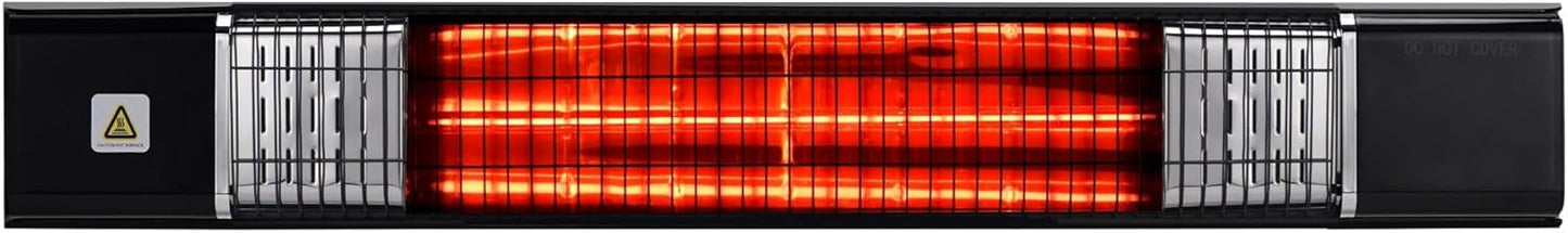 Outdoor Heater,1500W Patio heater with Remote Control, Fast Heating, 3 Power Settings, 24H Timer, Waterproof,Wall Infrared Heater for Indoor, Shop, Porch, Backyard, Basement,Garage, Restaurant Use