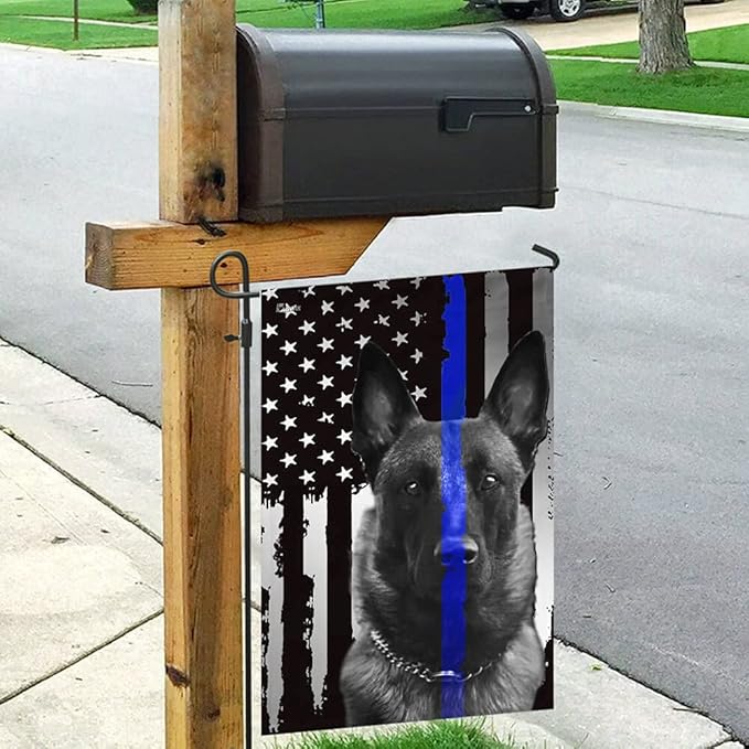 FLAGWIX American Flags, Belgian Malinois, Police Dog, K9 Fla - 4th of July Decorations for Home, Garden, House Flag 30x40 - USA House Garden Flags Premium Polyester, Decorative Outdoor Flags