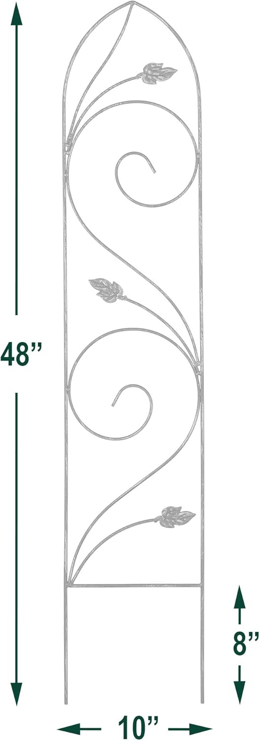 TR04 Autumn Leaf Trellis, 4' x 10", Bronze