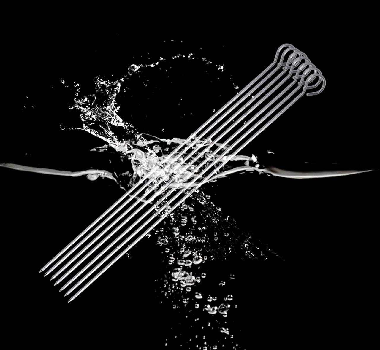 12 inch Barbecue Skewers Metal BBQ Sticks,12Pack Stainless Steel Square Skewer,Kebob,kabob Sets for Grill Outings Cooking (BBQ Skewers Square 12inch-12p)