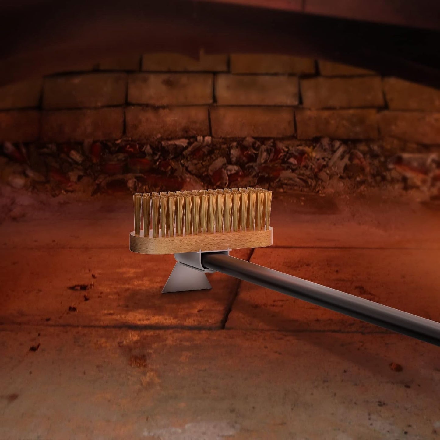 G.a HOMEFAVOR 4-Piece Pizza Oven Accessories, 12-Inch Perforated Pizza Peel, 9-Inch Round Turning Pizza Peel, Pizza Oven Cleaning Brush and Ash Rake for Professional Chef or Pizza Lover