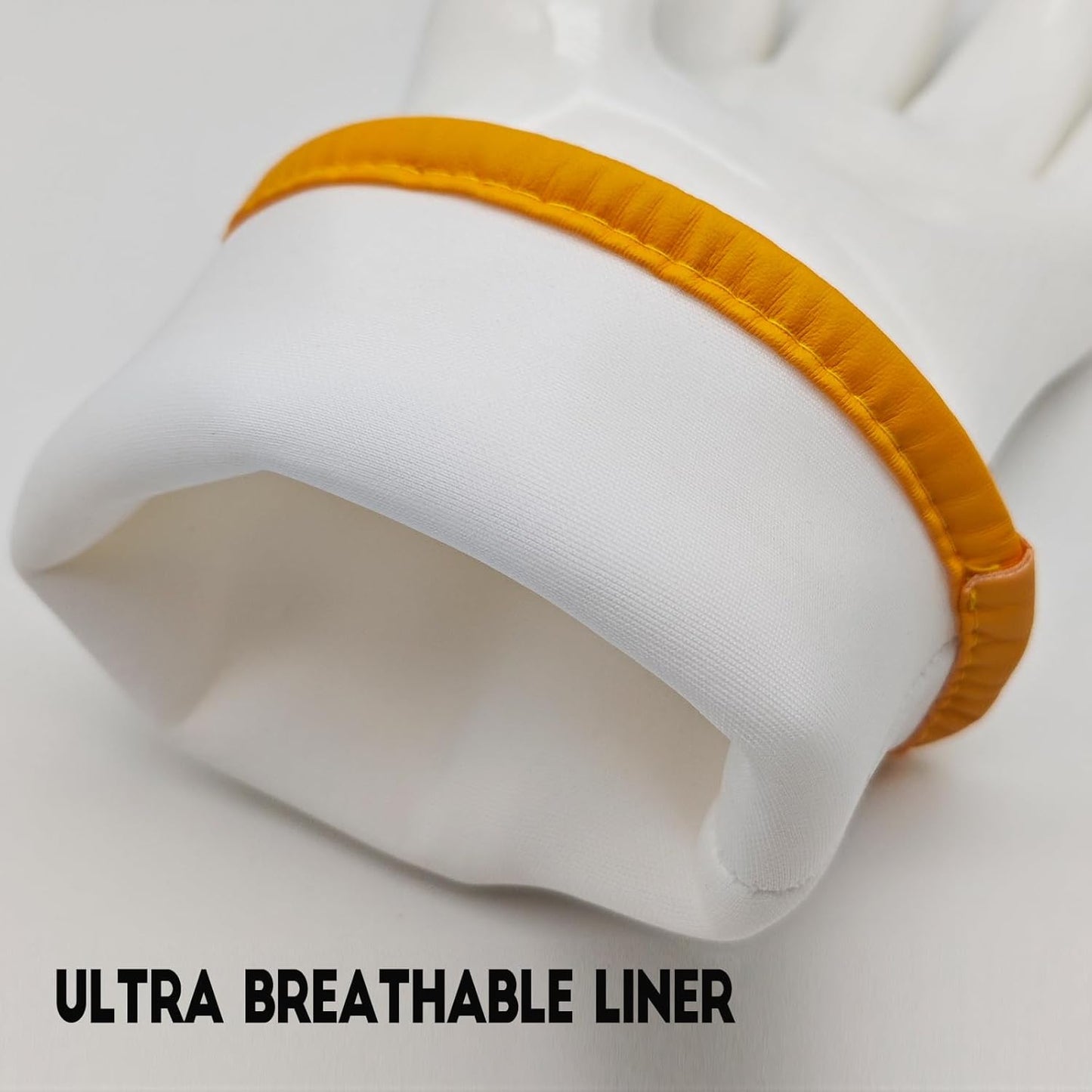 DEYAN Silicone BBQ & Oven Gloves - Food Grade, Heat Resistant Waterproof & Oil Proof Gloves for Grilling, Baking, Frying, Cooking - Long Sleeve & Non-Slip Grip, 1 Pair (White, 10/XL)