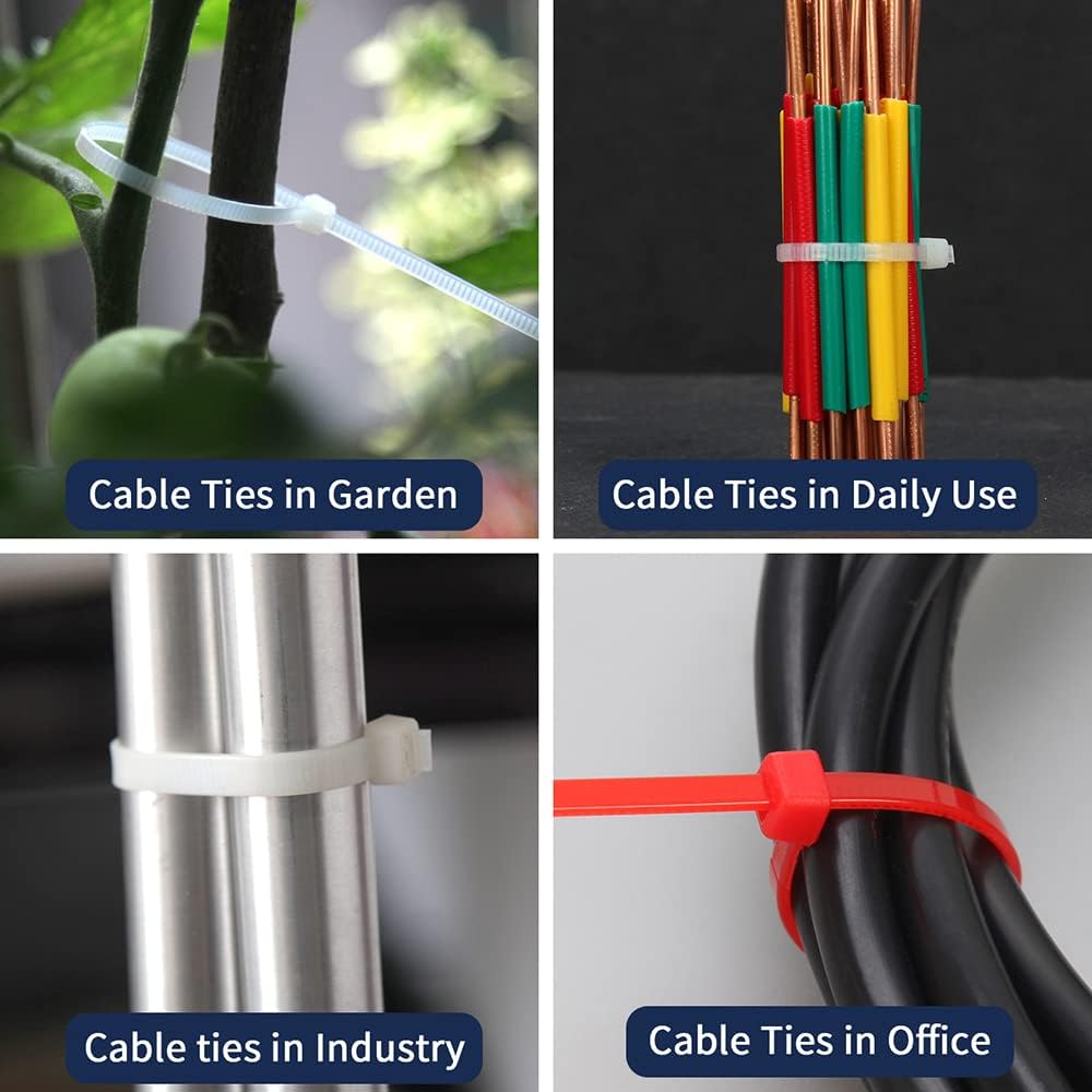 XINGO Cable Zip Ties (500 Pack), 40 Lbs Tensile Strength-Heavy Duty, Self-Locking Nylon Plastic Wire Ties in Assorted Sizes and Colors for indoor and outdoor (10 inch, Dark Green)