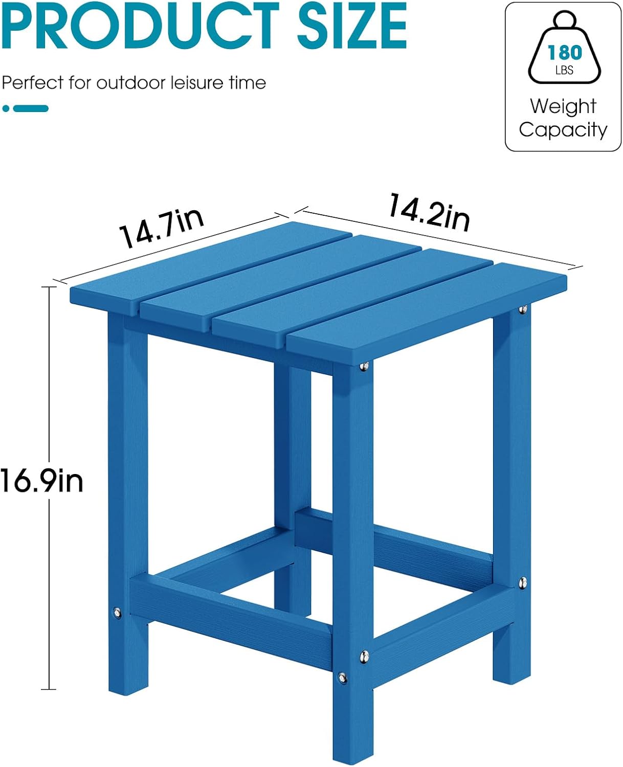 MUCHENGHY Folding Adirondack Chairs and Table Set, Outdoor Chair, Adirondack Chair Plastic, Fire Pit Chair, Weather Resistant with Cup Holder for Deck, Backyard, Garden(Navy Blue, 3-Piece)