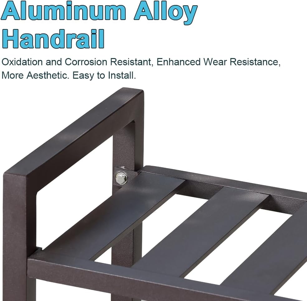 Plant Stand for Versatile Decor - Indoor/Outdoor Aluminum Stand with 300 LBS Strength, Sized L25.5 x W11.8 x H38.5 inch - Perfect for Patios, Gardens, Living Rooms