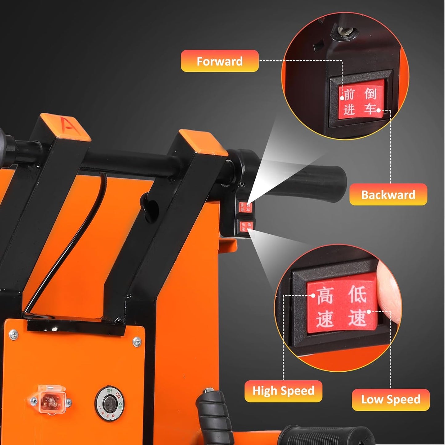 Wheelbarrow Utility Cart, 48V28Ah 1000W Capacity 2200lbs (One Ton), Material Hauler, Electric Wagon, All Purpose