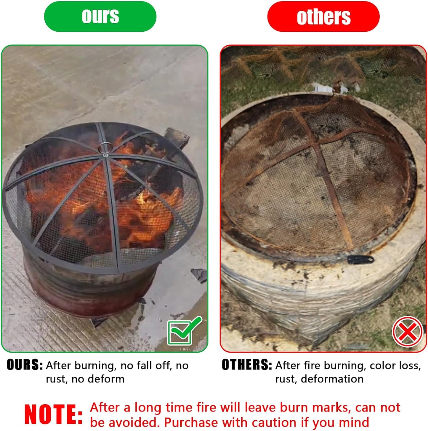 Fire Pit Spark Screen, Fire Pit Screen 22 Inch Round with Handle & Poker, Collapsible Heavy Duty Mesh Fire Pit Cover Fire Pit Lid for Outdoor/Patio/Backyard/RV Camping/Beach