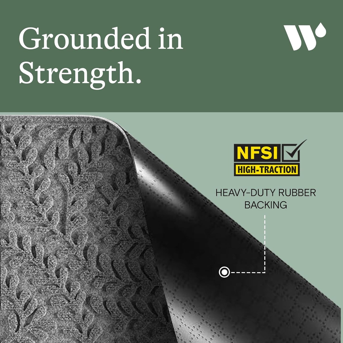 Bungalow Flooring Waterhog Stair Treads (Set of 4) – 8 1/2 x 30 Inches, Durable,Water-Trapping, Indoor/Outdoor Floor Covering, Boxwood Collection – Made in USA, Medium Grey