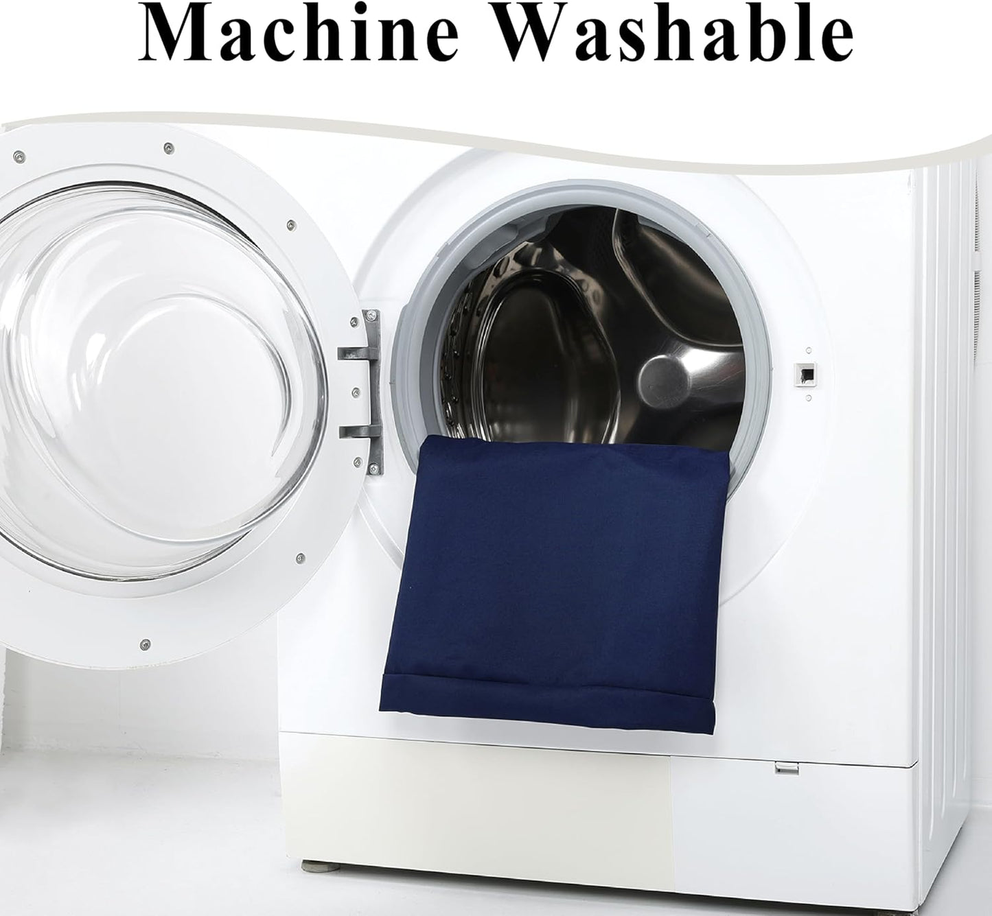 Outdoor Chair Cushions Set of 2, Waterproof Foam Patio Seat Cushions with Ties for Garden Sofa & Dining Furniture, 3-Year Color Fastness, 18x18x3 Inch, Blue