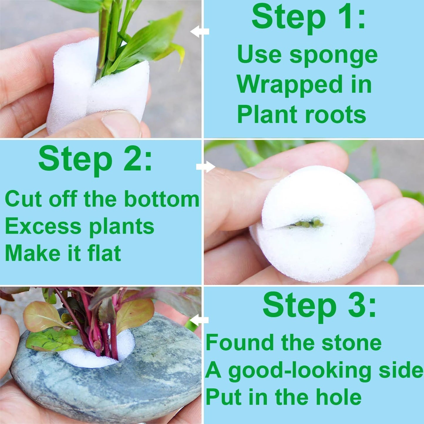 Natural River Stone Plant Weights for Aquarium, Handmade Pebble Anchors for Aquatic Plants, Fish Tank Decorations, Unique Shape & Size, Landscape Plant Weights (0.8″ 2holes 6pcs)