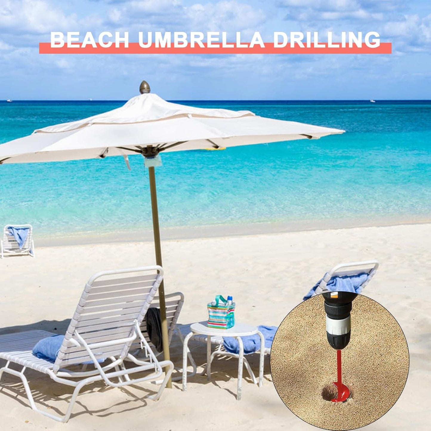 SYITCUN Auger Drill Bit for Planting - 2" X 32" Upgraded Heavy-Duty Garden Auger Spiral Drill Bit - Bulb Planter Tool & Auger Post Hole Digger - 3/8" Hex Drive Drill