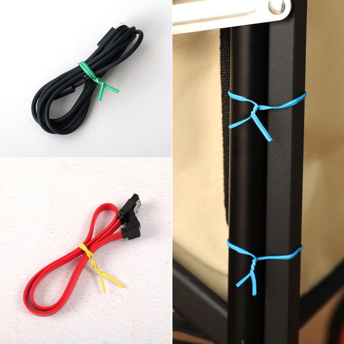 300 Pcs 6 inch Red Plastic Twist Ties, Cable Ties, for Bags, Gardening Tools