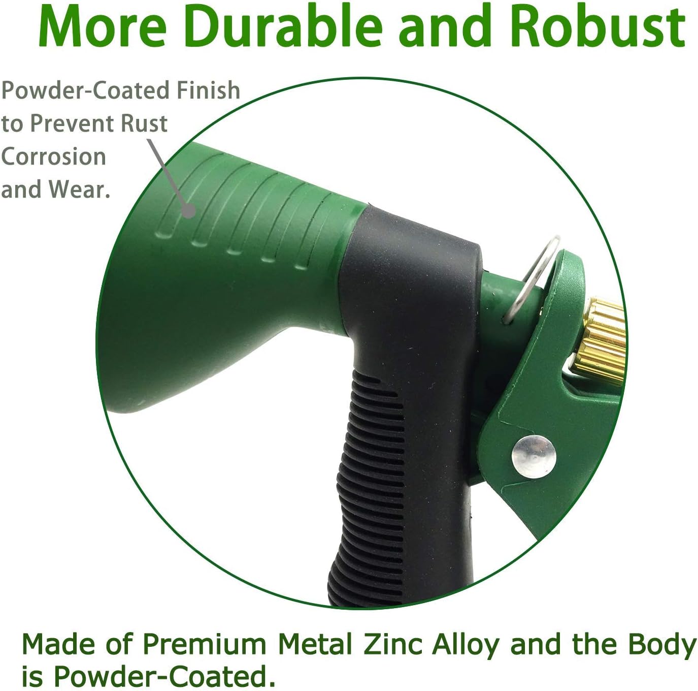 Garden Hose Nozzle Heavy Duty Water Hose Nozzle with Adjustable Watering Patterns High Pressure Sprayer Nozzles, Pefect for Car Washing and Pets Showering