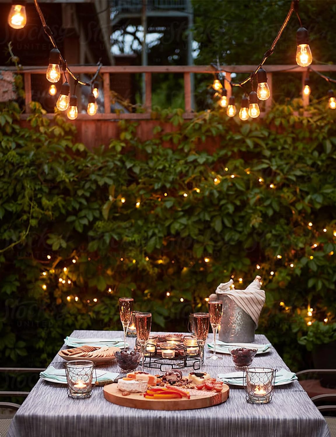 Svater Outdoor String Lights 150FT, E26 Socket, 48pcs S14 Shatterpoof Bulbs, 1 Watt Dimmable 2700K Warm White, IP65 Waterproof Commercial Grade Patio Lights(3 Pack X 50FT)