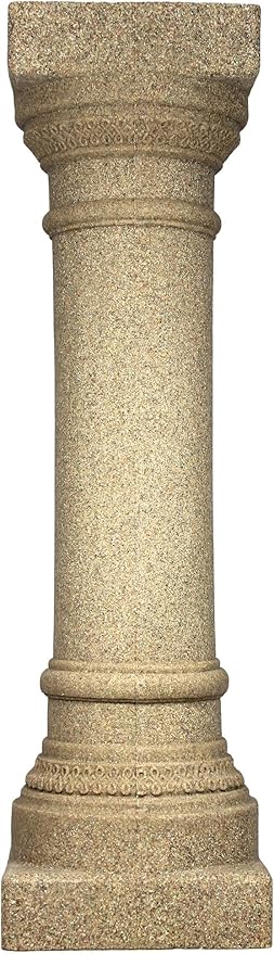 EMSCO Group 2300-1AZ Greek Column Statue – Natural Sandstone Appearance – Made of Resin – Lightweight – 32” Height