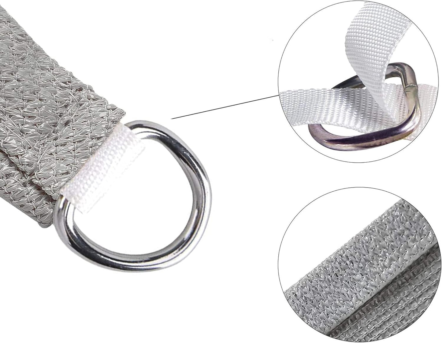 8' x 17' Gray Rectangle Sun Shade Sail SSP1212 Canopy Durable Fabric UV Block Awning,We Make Custom Orders