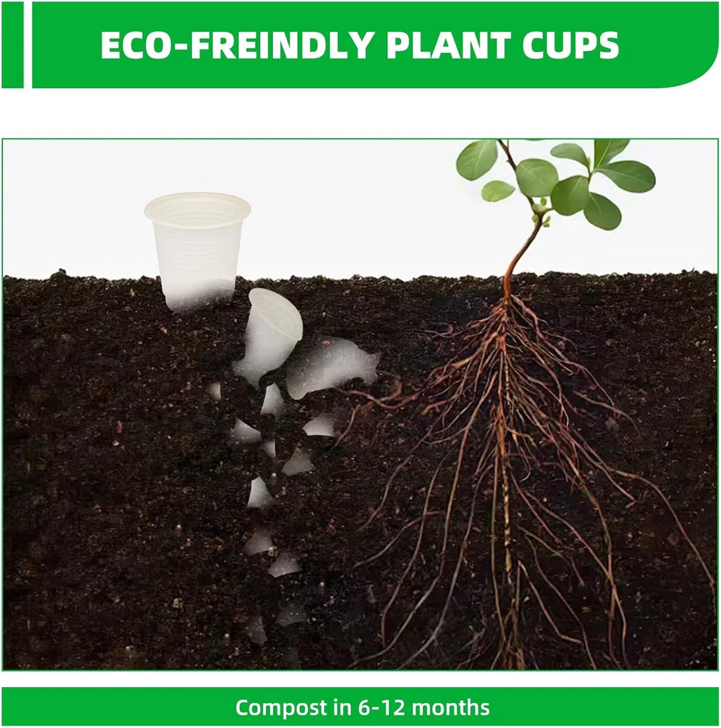 3 oz 300 Pack Compostable Disposable Bathroom Mouthwash Cups, A Great Replacement for Paper Ones,Used for Mini Snack,Hot/Cold Drinking Cup For Party Picnic Office