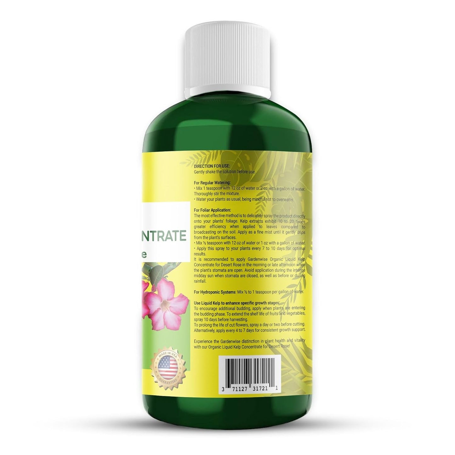 Liquid Kelp Fertilizer for Desert Rose - Plant Food for Adenium & Desert Plants - Organic Seaweed Fertilizer for Robust Growth and Blooms (32 OZ)