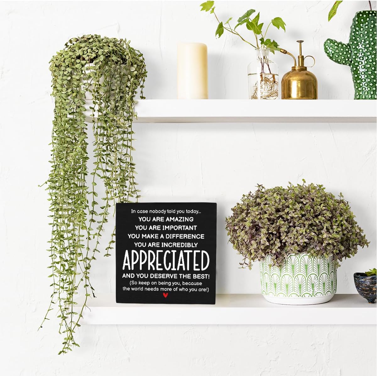 HTBIG Inspirational Gifts for Men Women Friends, Coworker Office Decor Appreciation Gifts, You Are Amazing Appreciated Motivational Desk Sign Decor Home Office Desk