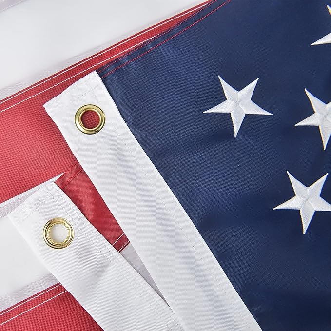 Large American Flag 6x10 FT, US Flag High Wind with Embroidered Stars, Sewn Stripes, Brass Grommets, Durable USA Flag Outdoor Outside