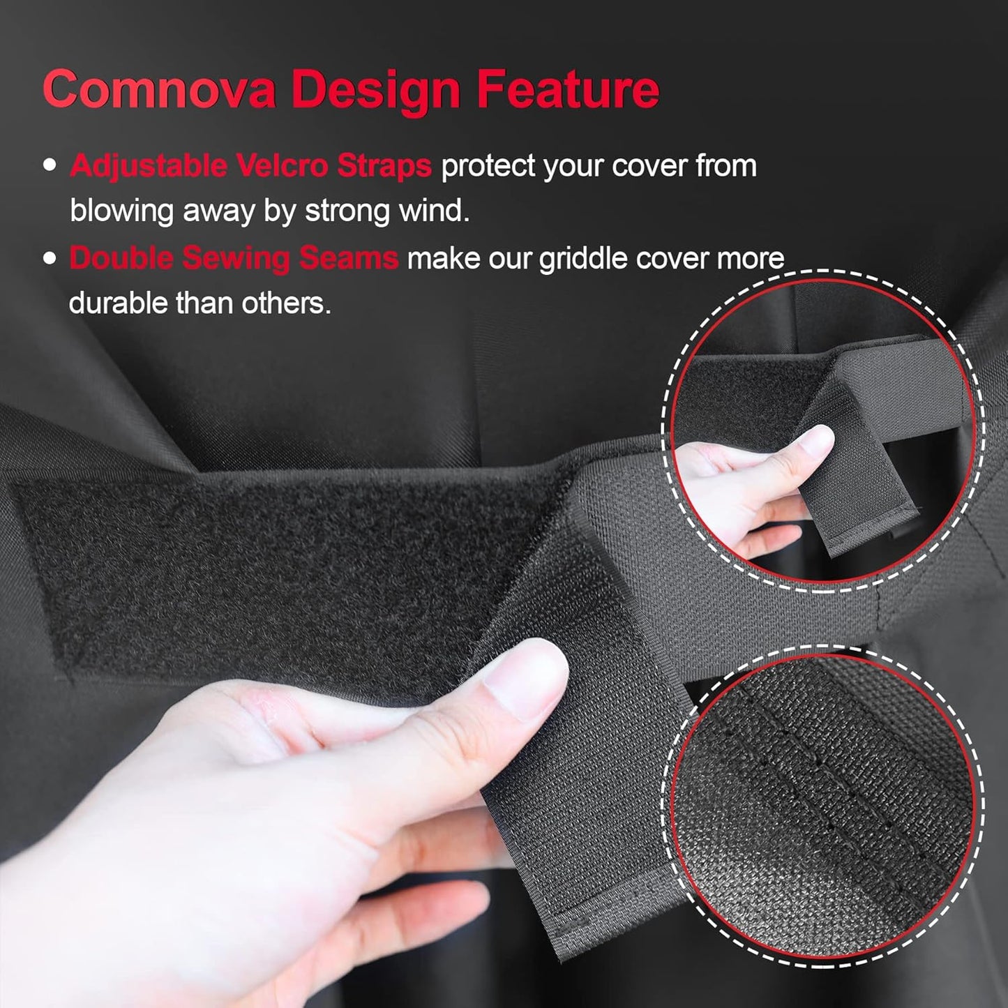 Comnova Grill Cover 75 Inch, 7109 BBQ Cover for Weber Summit 600 Series 6 Burner Grills, 600D Heavy Duty & Waterproof Barbeque Cover for Weber, Char-Broil, Monument, Brinkmann, Dyna-glo, and Nexgrill