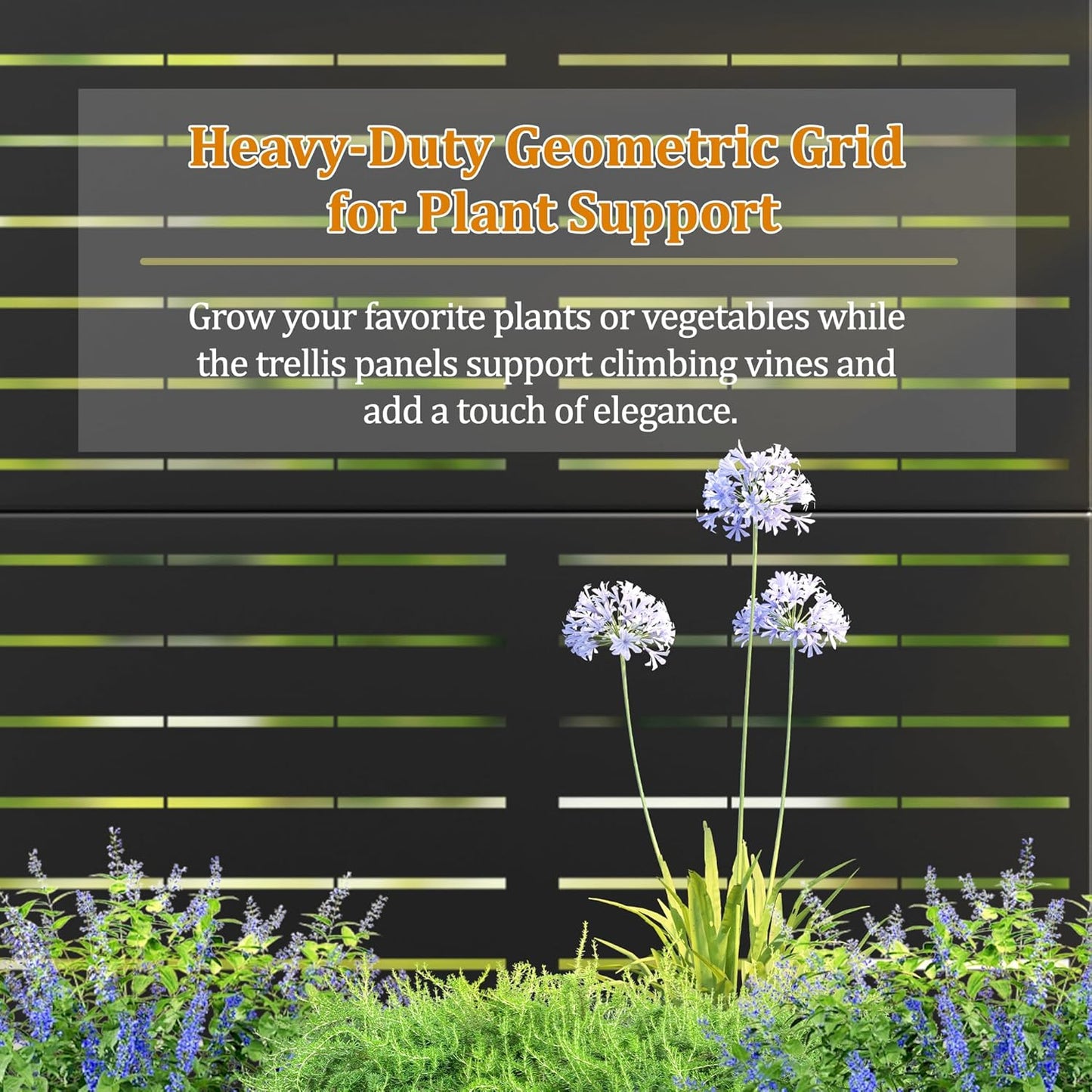 TOAOTBNBO Metal Planter Box with Trellis, Heavy-Duty Raised Garden Bed for Climbing Plants, Drainage Hole, Outdoor Planter Box with Privacy Screen,35''L×16''W×71''H