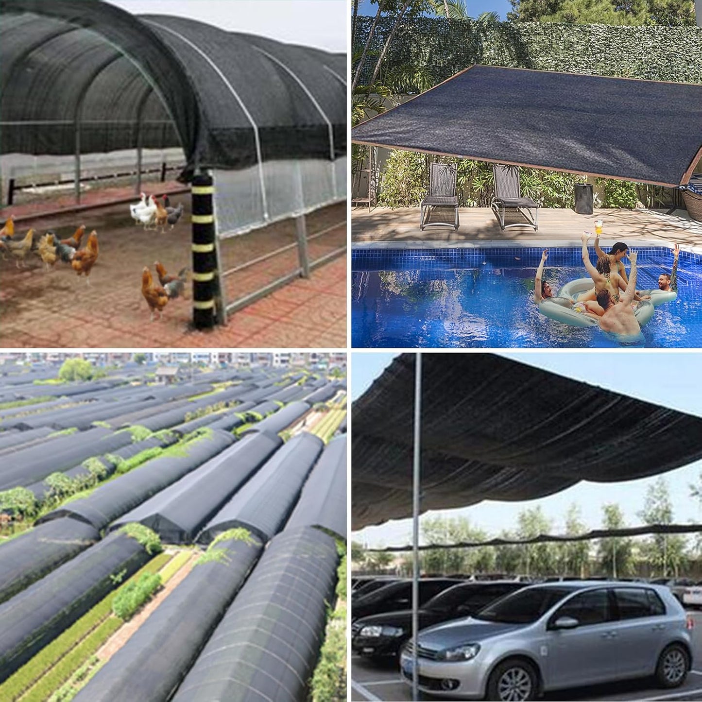 Shade Cloth for Plants Greenhouse, 80-90% Sunblock Shade Sails for Outdoor Garden Pergola Patio Lawn, Easier to Hang Sun Protection Neting Cover for Kennel Chicken Coop, 3x30 FT