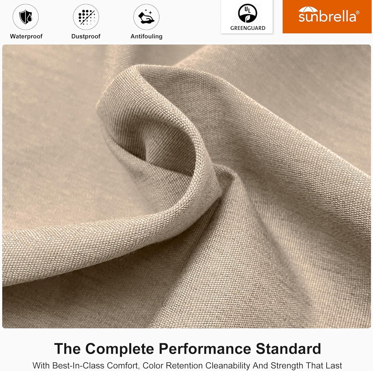 PURPLE LEAF 9' x 12' Double Top Deluxe Rectangle Patio Umbrella - Offset Hanging Cantilever Umbrellas in Heather Beige