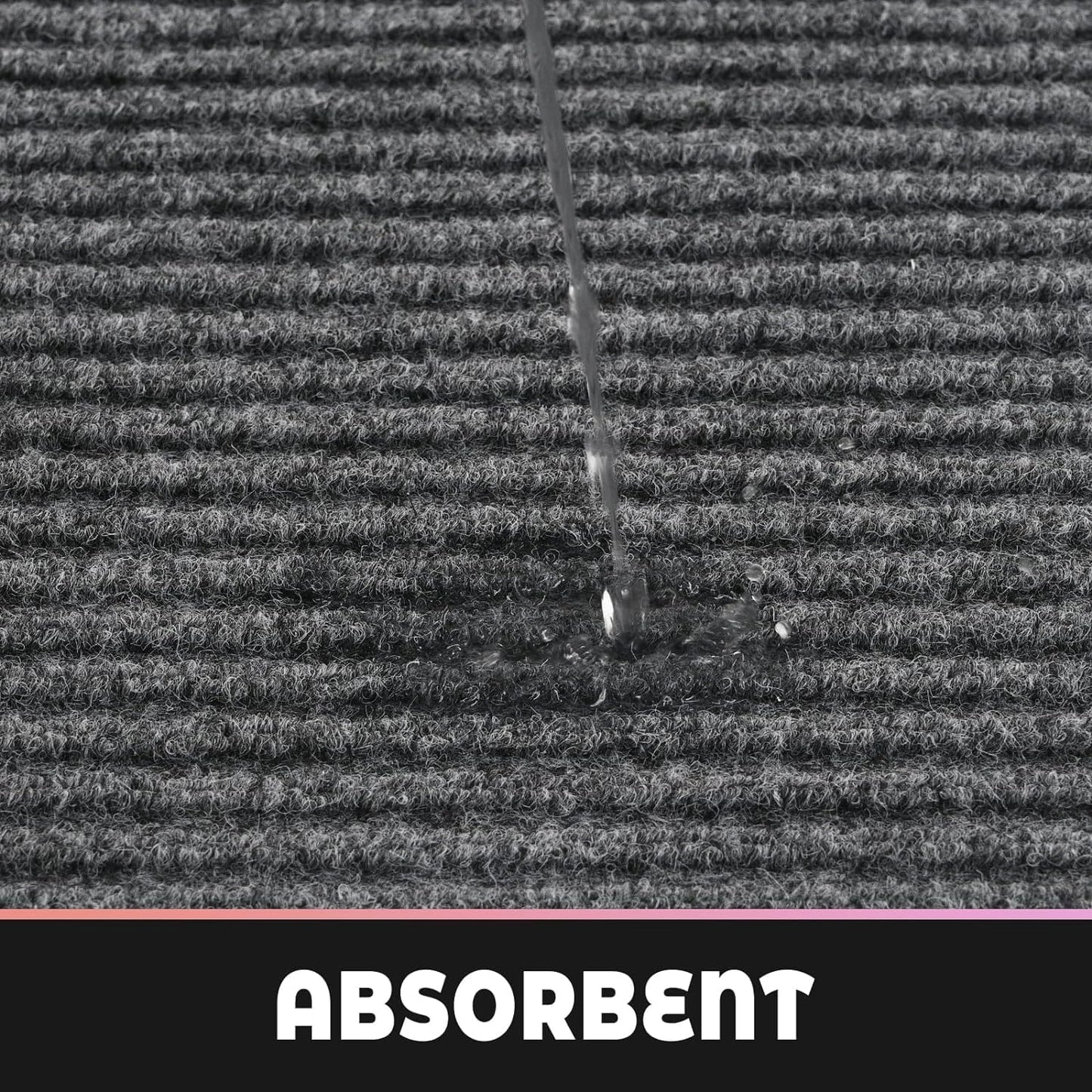 Profile Rubber Door Mat, 72x48inch, Heavy Duty, Entrance Doormat, Indoor and Outdoor, Waterproof, Easy Clean Shoe Scraper, Home Rug Welcome Mats for Entryway, Patio, Porch(Light Grey)