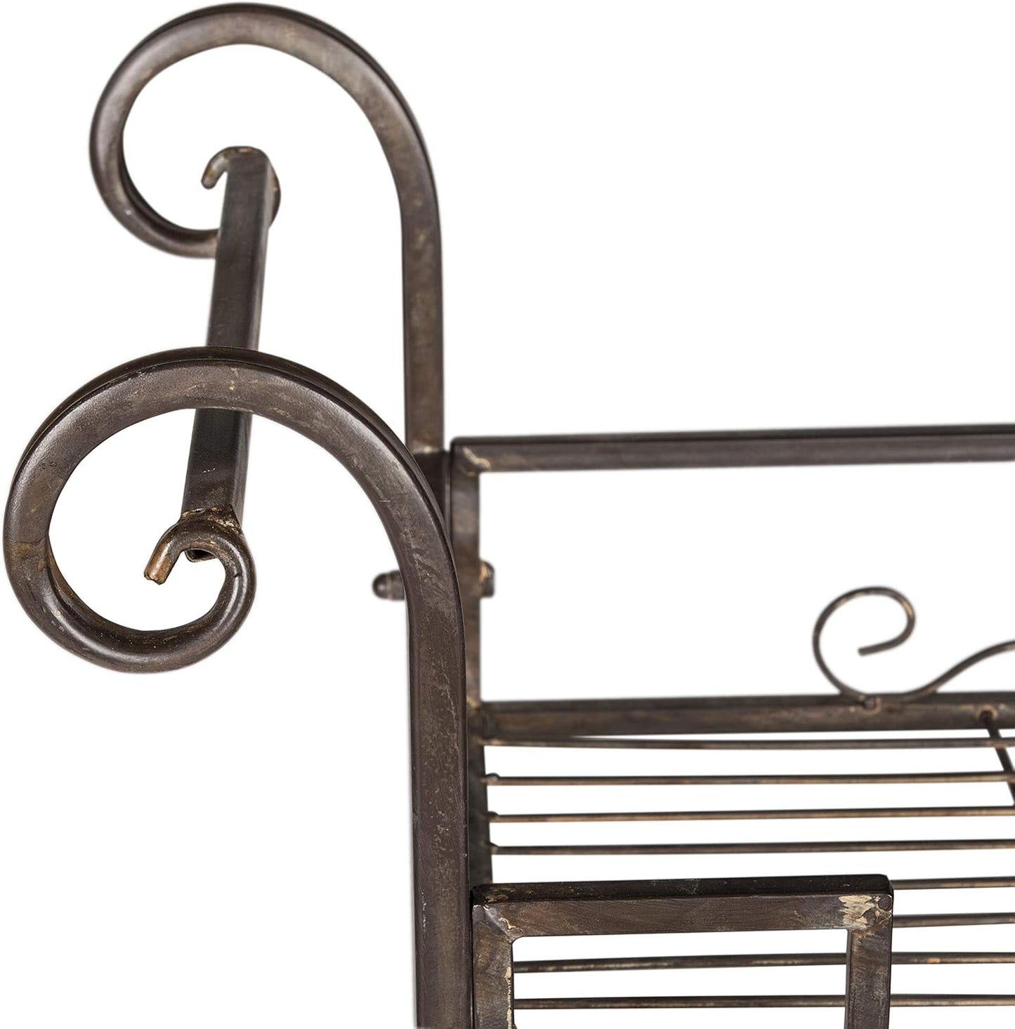 SAFAVIEH Outdoor Collection Noreen Antique White 3 Tier Shelf