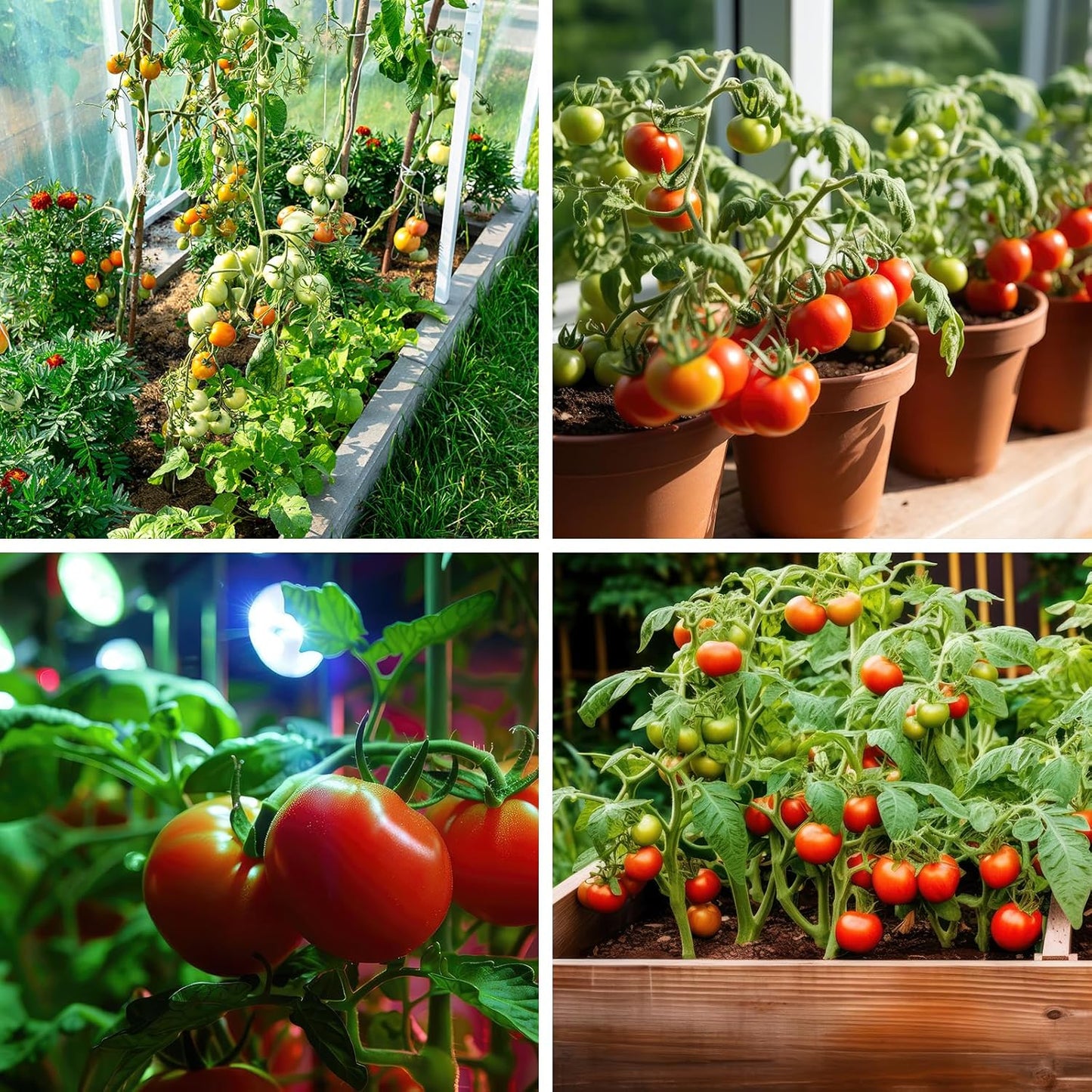 1,500+ Tomato Seeds, Heirloom Vegetable Seed for Planting Indoor Outdoor, 10 Varieties Salad Tomato Seeds Garden Hydroponic Kit, Non-GMO Home Hydroponic Fresh Food Veggie Supply