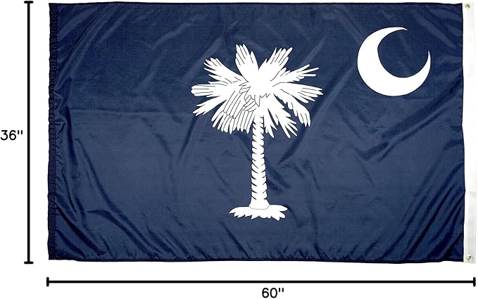 FlagSource South Carolina Nylon State Flag, Made in the USA, 3x5'