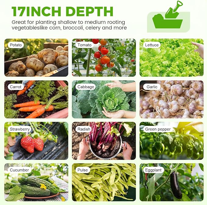 Land Guard 18“ Tall 4×2ft Galvanized Raised Garden Bed Kit, Galvanized Planter Garden Boxes Outdoor, Oval Large Metal Raised Garden Bed for Vegetables……… (Pearl White, 4×2×1.5ft)