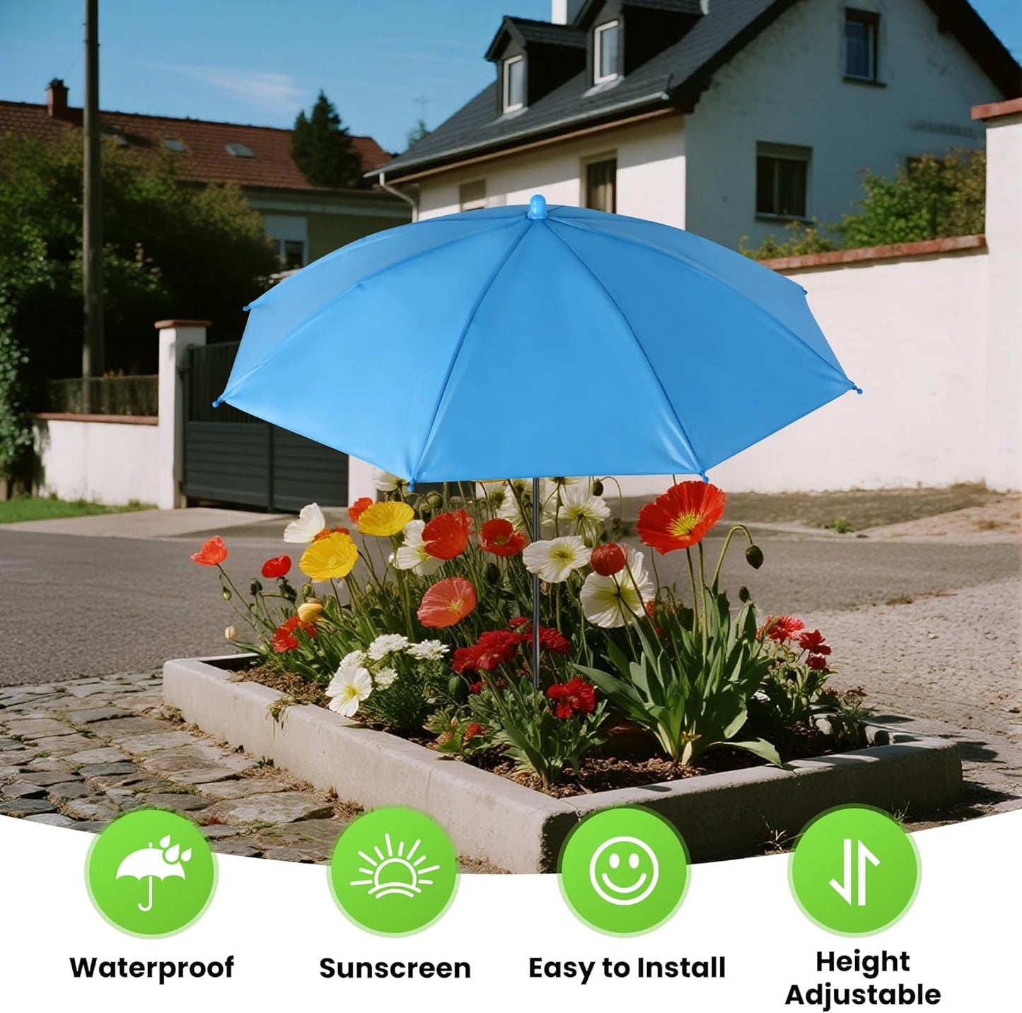 Plant Umbrellas for Outdoor Plants,3 Pack Garden Umbrella Shade for Potted Plants and Garden Beds,23.6" Sun Shade Covers