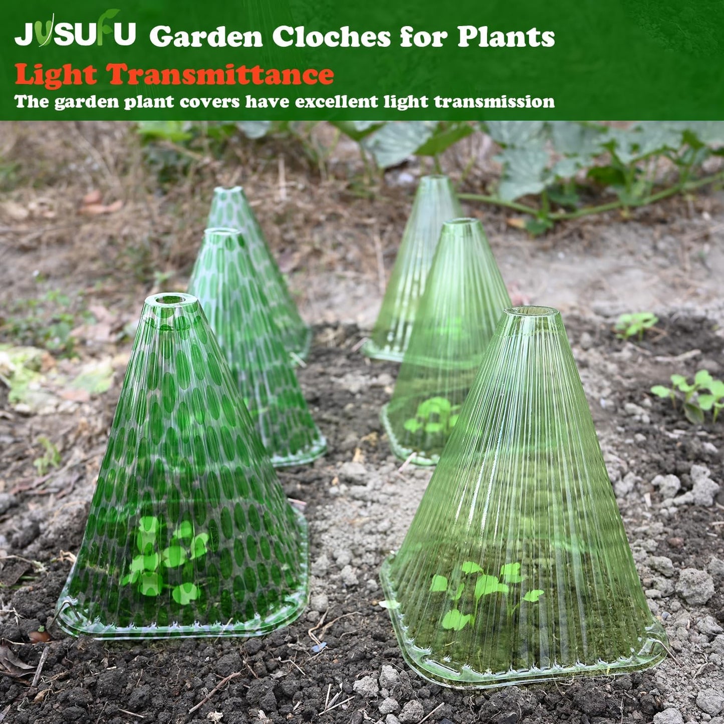 Garden Cloches for Plants, 20 Pack Plant Covers Reusable Plant Bell Cover Protects Plants from Birds, Frost,Snails Etc.
