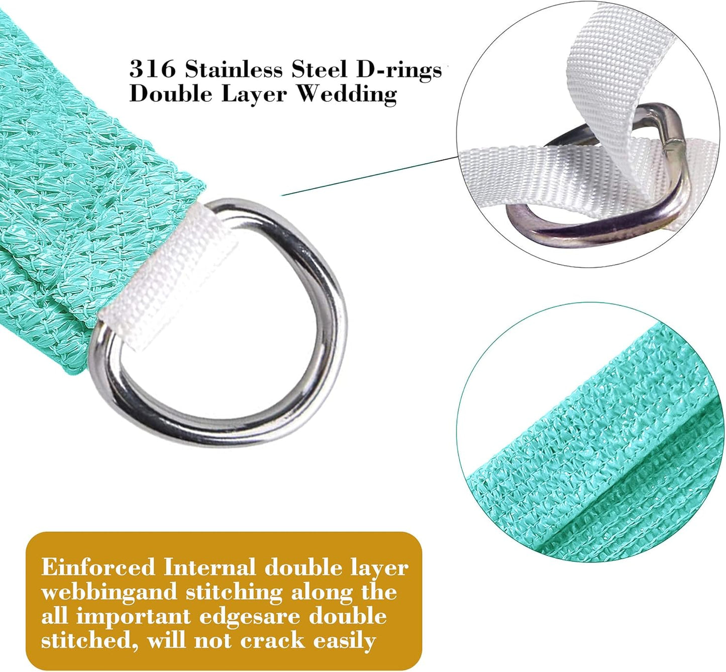 21' x 23' Turquoise Rectangle Sun Shade Sail SSP1212 Canopy Durable Fabric UV Block Awning,We Make Custom Orders