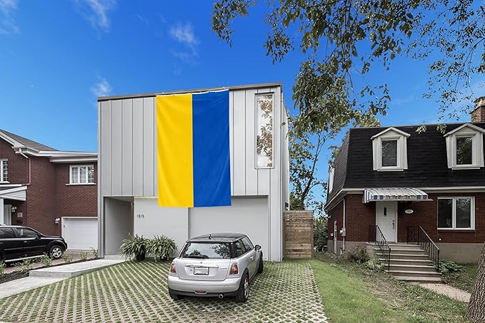 Ukraine Extra Large Flag 6x10FT Giant Ukrainian National Polyester Flag With 3 Grommets For Patriotic Ukrainian Themed Festival Events Party Decoration(Ukraine, 6x10FT)