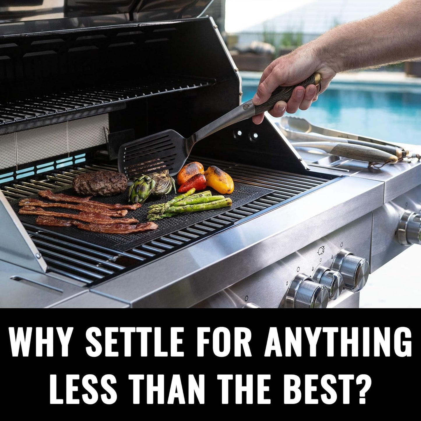 Grillaholics Premium BBQ Grill Tools – The Ultimate Grilling Gift for Dad - Luxury 4-Piece Barbecue Utensils Grill Set with Wooden Gift Box