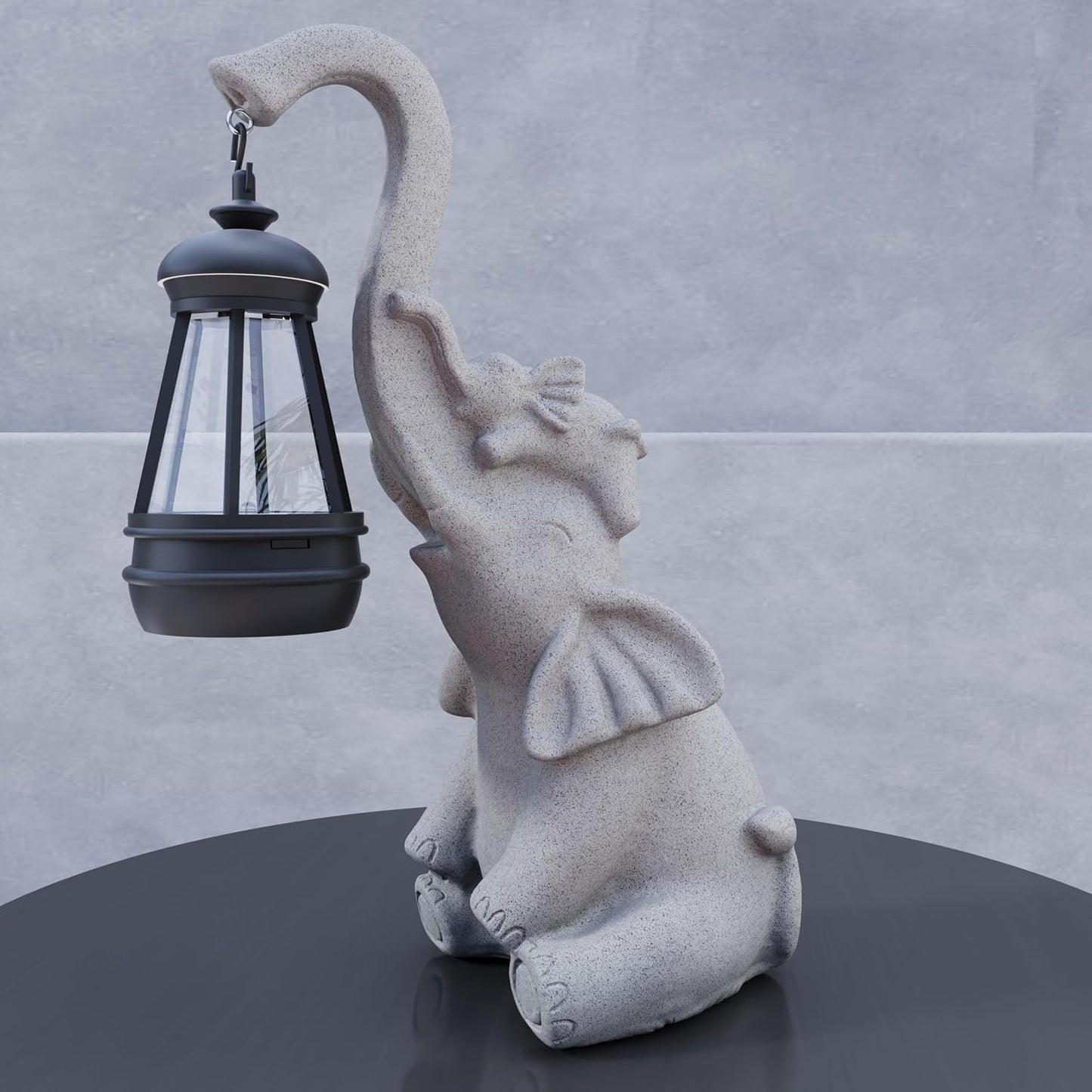 Garden Decoration, Figurine, Lawn Statue, Sculpture Ornament, Animal Figurine - Cat Resin Statue with Lantern (Trunk)