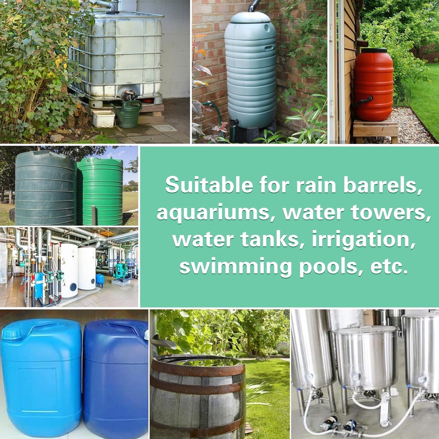 Plastics Rain Barrel Spigot, High Flow Valve Core, Large Flow Water Tank Faucet,Plastic Spigot for 5 Gallon Bucket,3/4 NPT Inlet x 3/4 GHT Outlet Bulkhead Valve for Outdoor Plastic Bucket