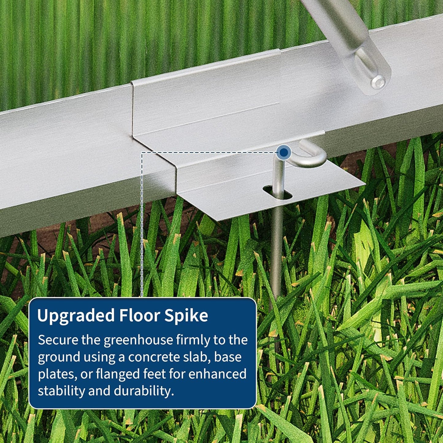 8×10 FT Greenhouse, Large Walk in Greenhouses for Outdoors and Garden Planting, Polycarbonate Greenhouse with Enhanced Aluminum Frame, Green Houses with Quick Setup Structure and Roof Vent, Silver