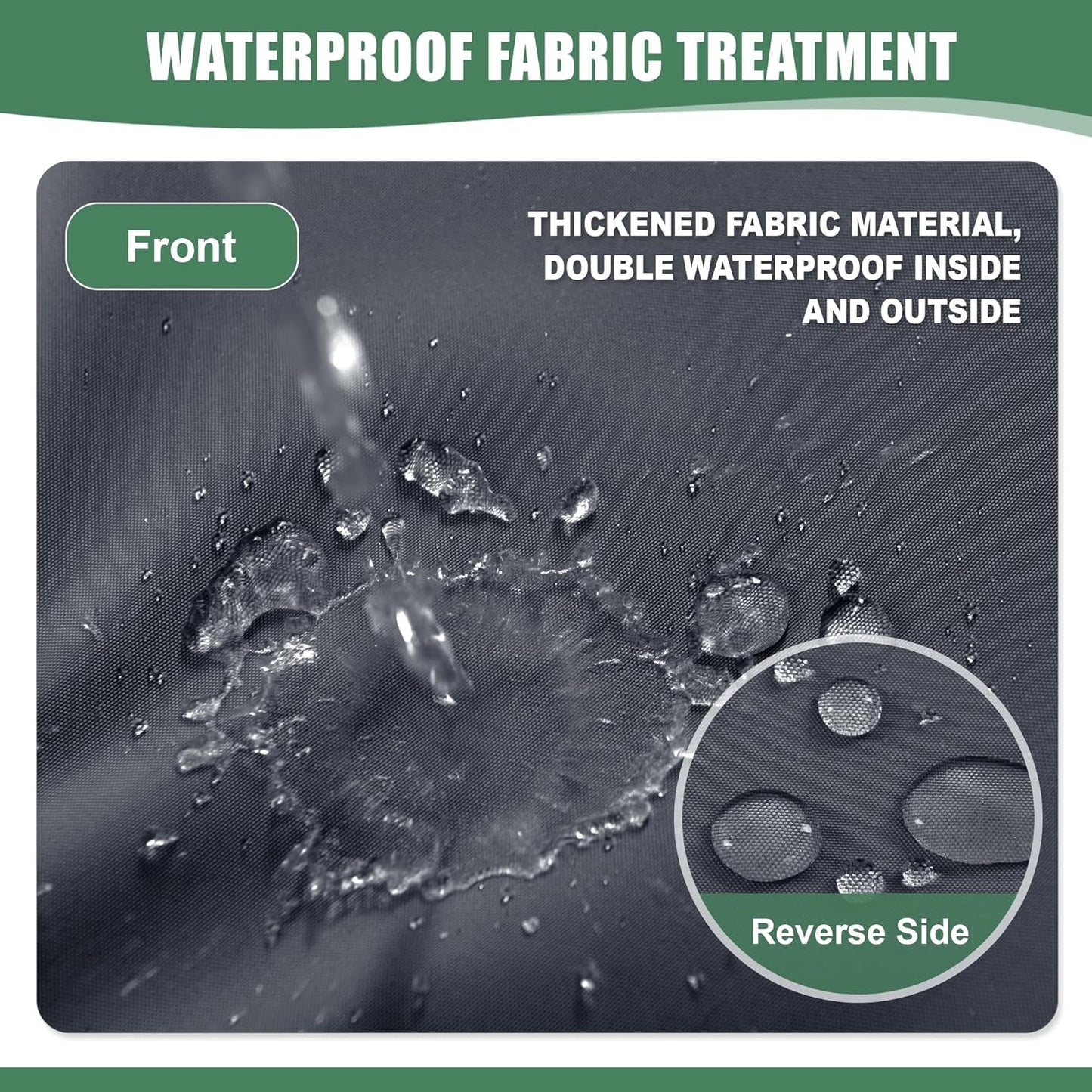 Chaise Lounge Cushions Outdoor Set of 2 - Waterproof and Fade Resistant Sun Lounger Replacement Cushions - Patio Lounger Pads with Removable Cover for Pool, Deck, 72 x 21 x 3 Inch, Dark Grey