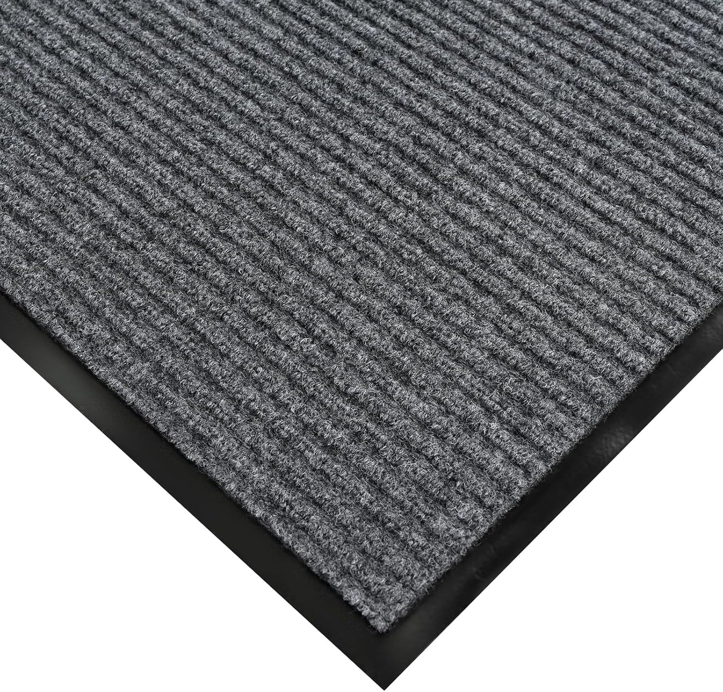 fani Heavy Duty Large Outdoor Indoor Entrance Doormat Waterproof Low Profile Entrance Rug Front Door Mat Patio Anti-Skid Rubber Back, 35x60 inch (Light Grey)