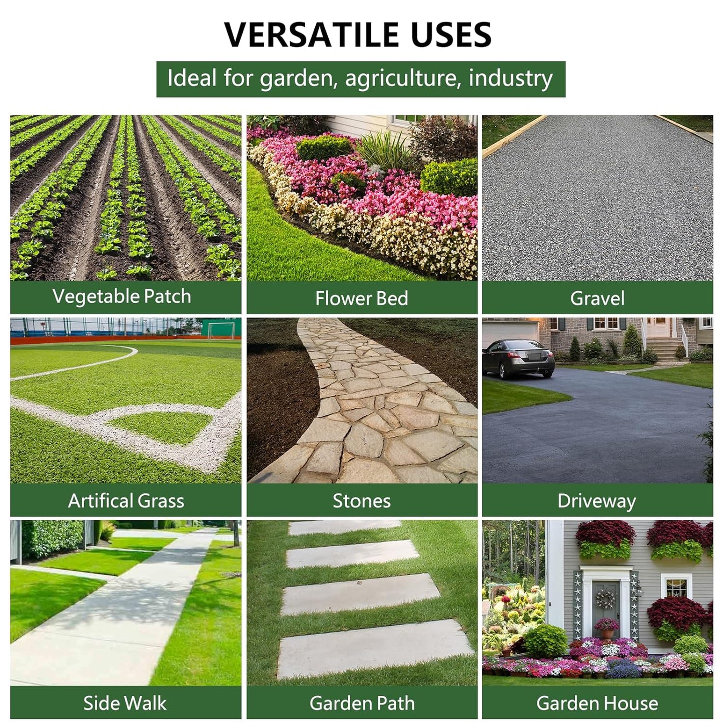 Woven Landscape Fabric 5.0oz, 5 x 300FT Weed Fabric Barrier, Double Layer, Garden Fabric Weed Barrier, Weed Control Fabric Ground Cover, Gardening Mat for Garden Beds, Landscaping