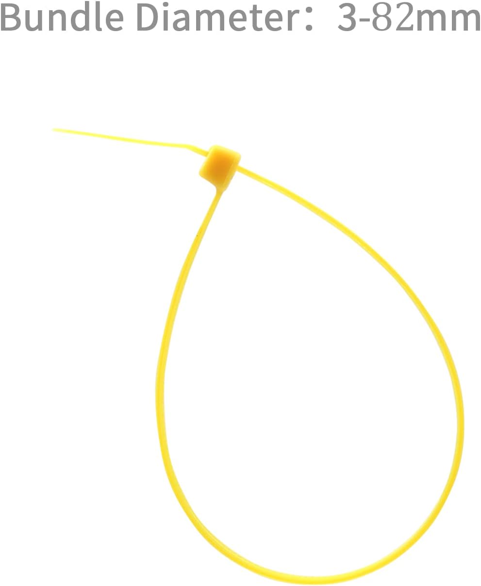 XINGO 1000 PCS Yellow Zip Ties 12 Inch, 60 LBS Tensile Strength, Self-Locking Nylon Plastic Nylon PA66 Wire Ties for Indoor and Outdoor Use