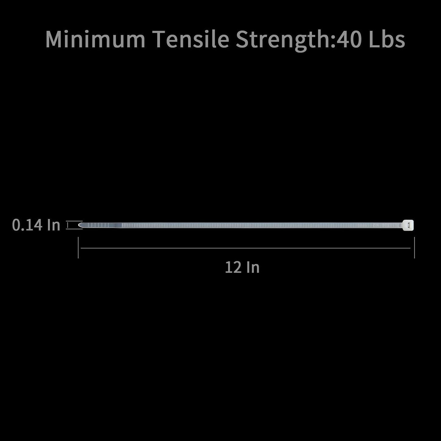 XINGO Cable Zip Ties (500 Pack), 40 Pounds Tensile Strength-Heavy Duty, Ultra Strong Durable Zipties, Self-Locking UV Resistant Nylon Plastic Wire Ties for indoor and outdoor (12 Inch, White)